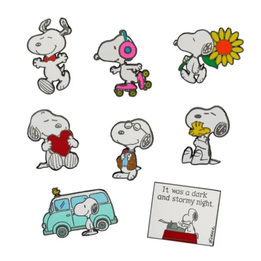 Cheap 8 Piece Peanuts Enamel Pin Set Enamel Pins