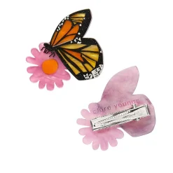 Outlet A Butterfly Named Flutter Hair Clips Set - 2 Piece Hair Clips & Claws
