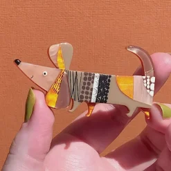 Hot A Dachshund Named Bark Brooch Brooches