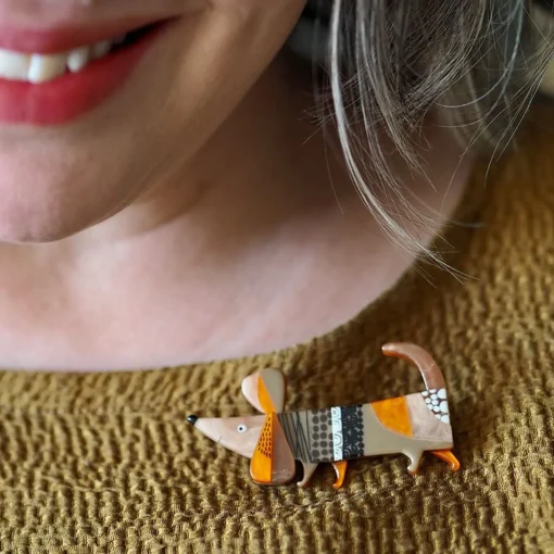 Hot A Dachshund Named Bark Brooch Brooches