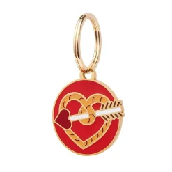 Store A Shot Through The Heart Enamel Pet Charm Enamel Key Rings