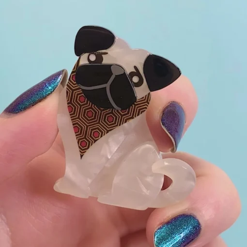 Best Sale Adoring Polly Pug Mini Brooch Brooches