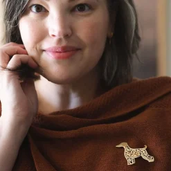 Fashion Ainslee The Afghan Hound Perfume Brooch Brooches