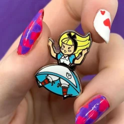 Discount Alice Down The Rabbit Hole Enamel Pin Enamel Pins