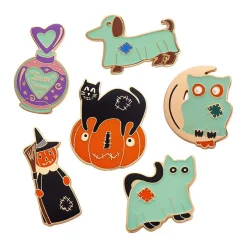 Online All Hallows Eve Enamel Pin Pack - 6 Pack Enamel Pins