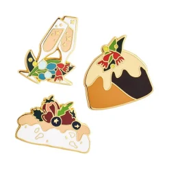 Discount An Australian Christmas Food & Drink Enamel Pin Pack - 3 Piece Enamel Pins