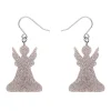 Fashion Angel Glitter Drop Earrings - Silver Essential Earrings