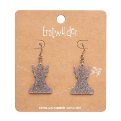 Fashion Angel Glitter Drop Earrings - Silver Essential Earrings