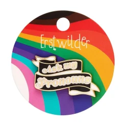 Cheap Ask My Pronouns Enamel Pin Enamel Pins