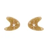 Best Sale Atomic Boomerang Glitter Stud Earrings - Gold Essential Earrings