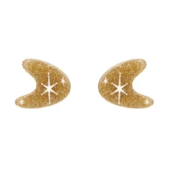 Best Sale Atomic Boomerang Glitter Stud Earrings - Gold Essential Earrings