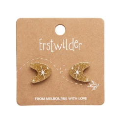 Best Sale Atomic Boomerang Glitter Stud Earrings - Gold Essential Earrings