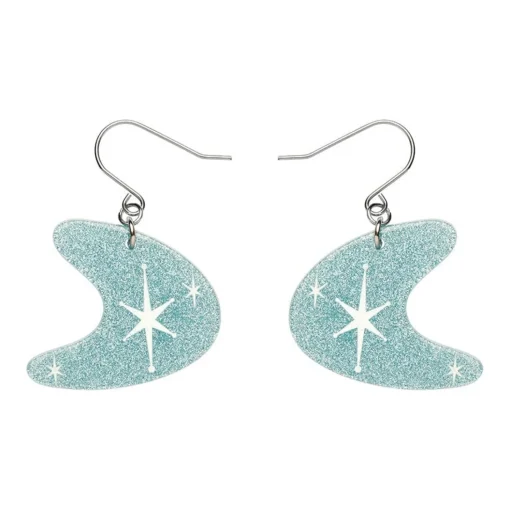 Outlet Atomic Boomerang Glitter Drop Earrings - Blue Essential Earrings