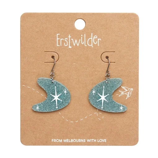 Outlet Atomic Boomerang Glitter Drop Earrings - Blue Essential Earrings