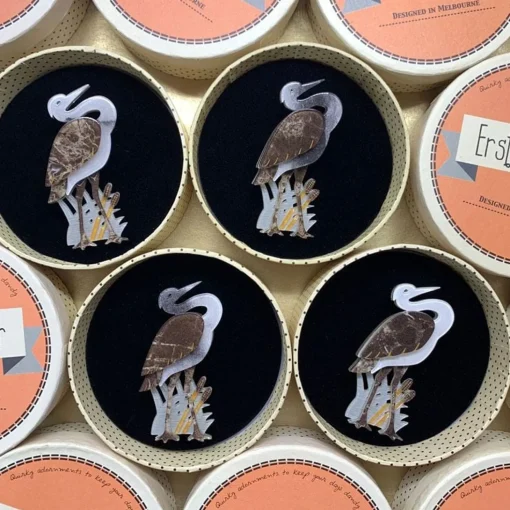 Discount Avian Adore Heron Brooch Brooches
