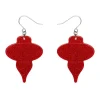 New Baubles Glitter Drop Earrings - Red Essential Earrings
