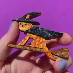 New Bed Knobs & Broomsticks Brooch Brooches