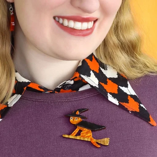 New Bed Knobs & Broomsticks Brooch Brooches