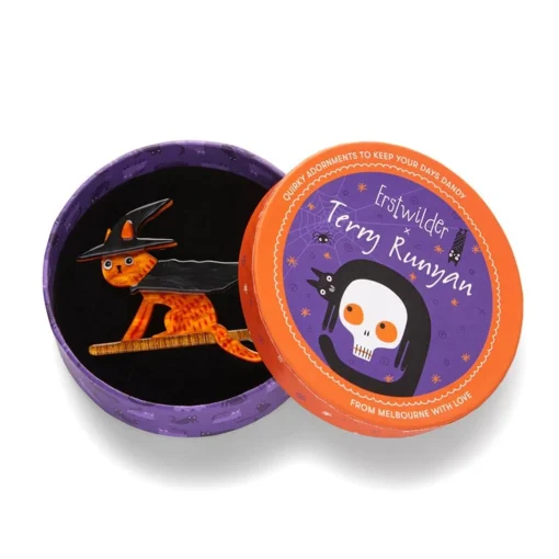 New Bed Knobs & Broomsticks Brooch Brooches