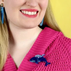 Best Sale Benevolent Behemoths Blue Whale Brooch Brooches