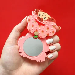 Hot Big Adorable Strawberry Smile Mirror Compact Mirror Compacts