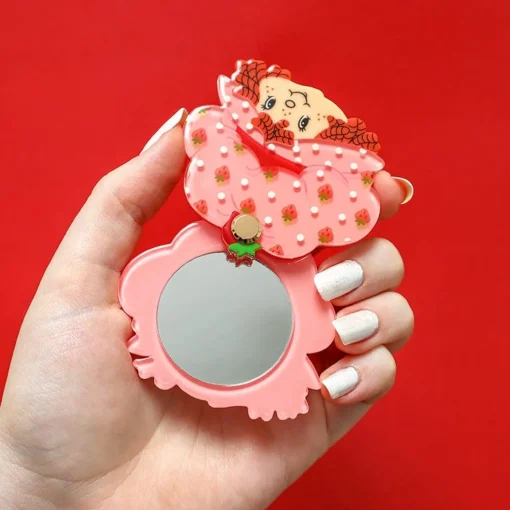 Hot Big Adorable Strawberry Smile Mirror Compact Mirror Compacts