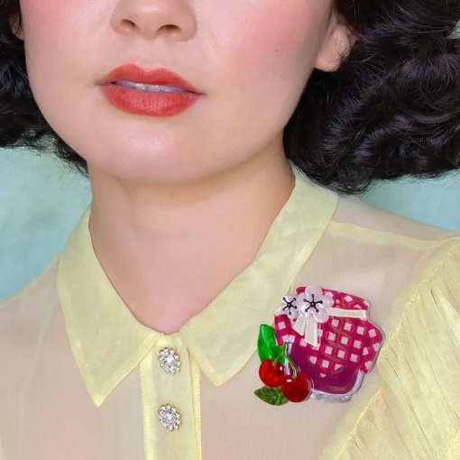 Cheap Black Cherry Bounce Brooch Brooches
