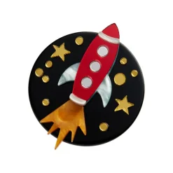 Hot Blast Off! Mini Brooch Brooches