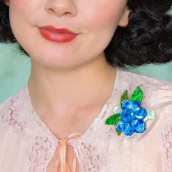 Hot Blueberry Hill Brooch Brooches