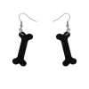 Flash Sale Bones Glitter Resin Drop Earrings - Black Essential Earrings