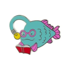 New Bright-Eyed Bibliophile Enamel Pin Enamel Pins