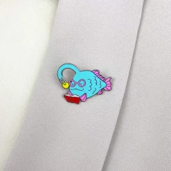 New Bright-Eyed Bibliophile Enamel Pin Enamel Pins