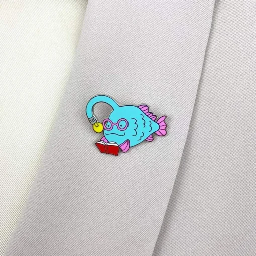 New Bright-Eyed Bibliophile Enamel Pin Enamel Pins