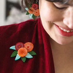 Fashion Brilliant Blossoms Flowering Gum Brooch Brooches