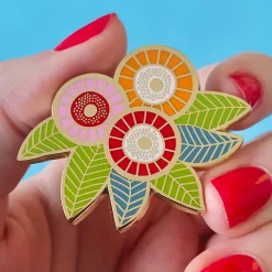 Best Sale Brilliant Blossoms Flowering Gum Enamel Pin Enamel Pins