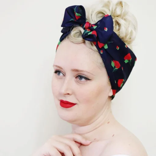 Fashion Budding Romance Rose Head Scarf Scarves