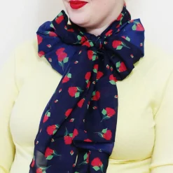 Cheap Budding Romance Rose Large Neck Scarf Scarves