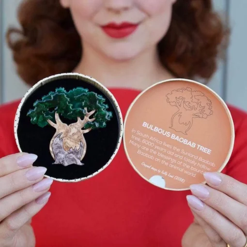 Store Bulbous Baobab Tree Brooch Brooches