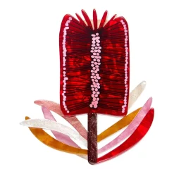 Online Burgundy Brush Brooch Brooches