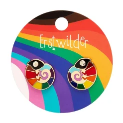 Shop Carmel'S Colourful Chameleon Enamel Stud Earrings Enamel Earrings