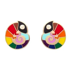 Shop Carmel'S Colourful Chameleon Enamel Stud Earrings Enamel Earrings