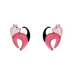 Hot Cat Walk Stud Cat Earrings Earrings