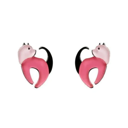 Hot Cat Walk Stud Cat Earrings Earrings