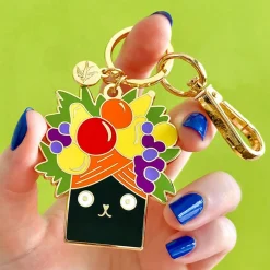 Fashion Catmen Miranda Enamel Key Ring Enamel Key Rings
