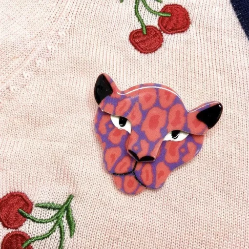 Discount Chasing Sheeba Cheetah Brooch Brooches