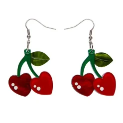 Hot Cherry Kiss Earrings Earrings