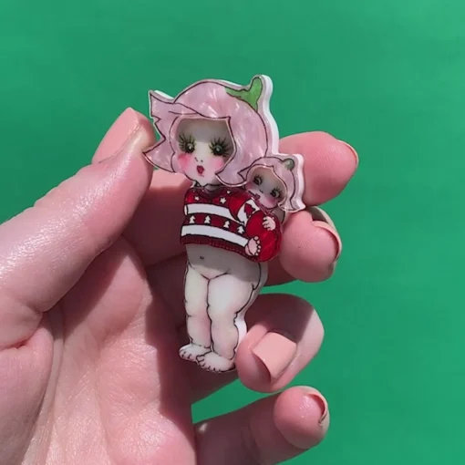Outlet Christmas Sweater Petal Brooch Brooches