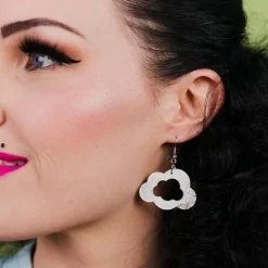 Best Sale Cloud Glitter Resin Drop Earrings - White Essential Earrings