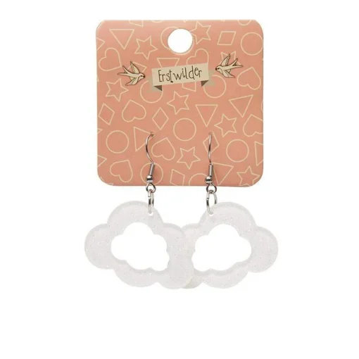 Best Sale Cloud Glitter Resin Drop Earrings - White Essential Earrings