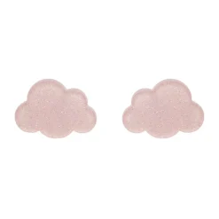 Cheap Cloud Glitter Resin Stud Earrings - Pink Essential Earrings